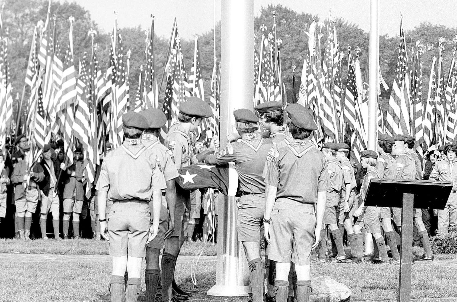 Vintage Boy Scout Uniform at 1973 National Scout Jamboree 
