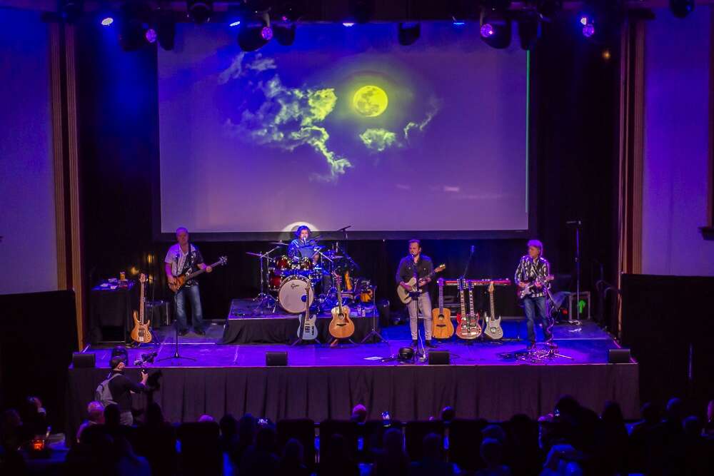 Hotel California, an Eagles tribute band, plays to the crowd at a private event