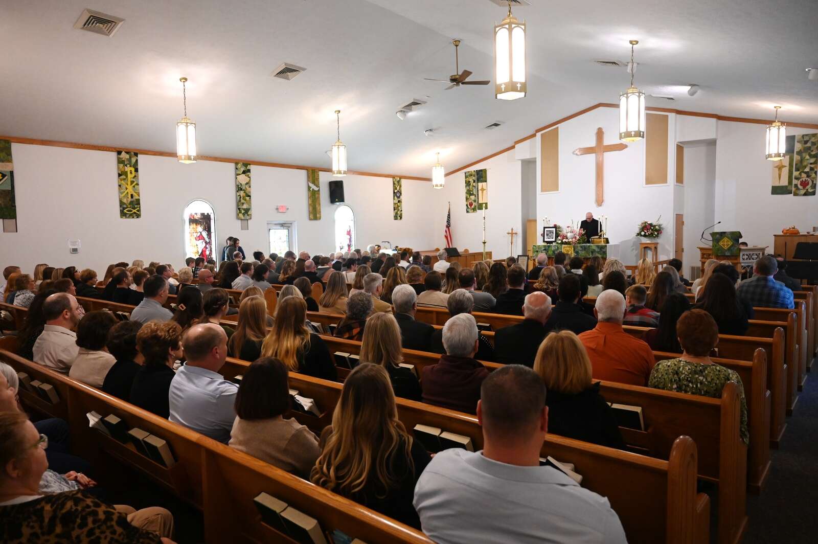 Mourners filled Holy Trinity Lutheran Church in Fairview Township