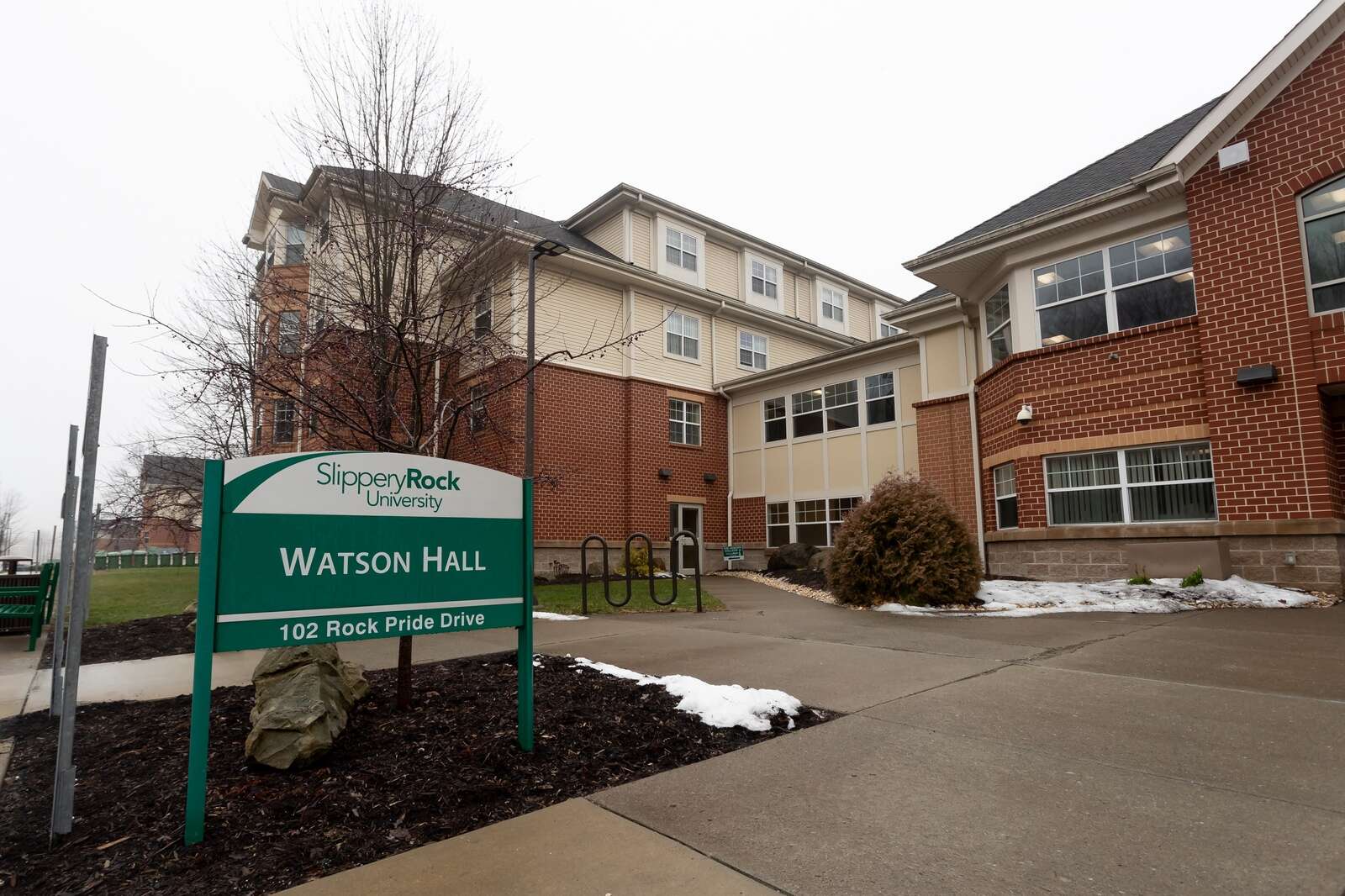 Watson Hall is on the campus of Slippery Rock University