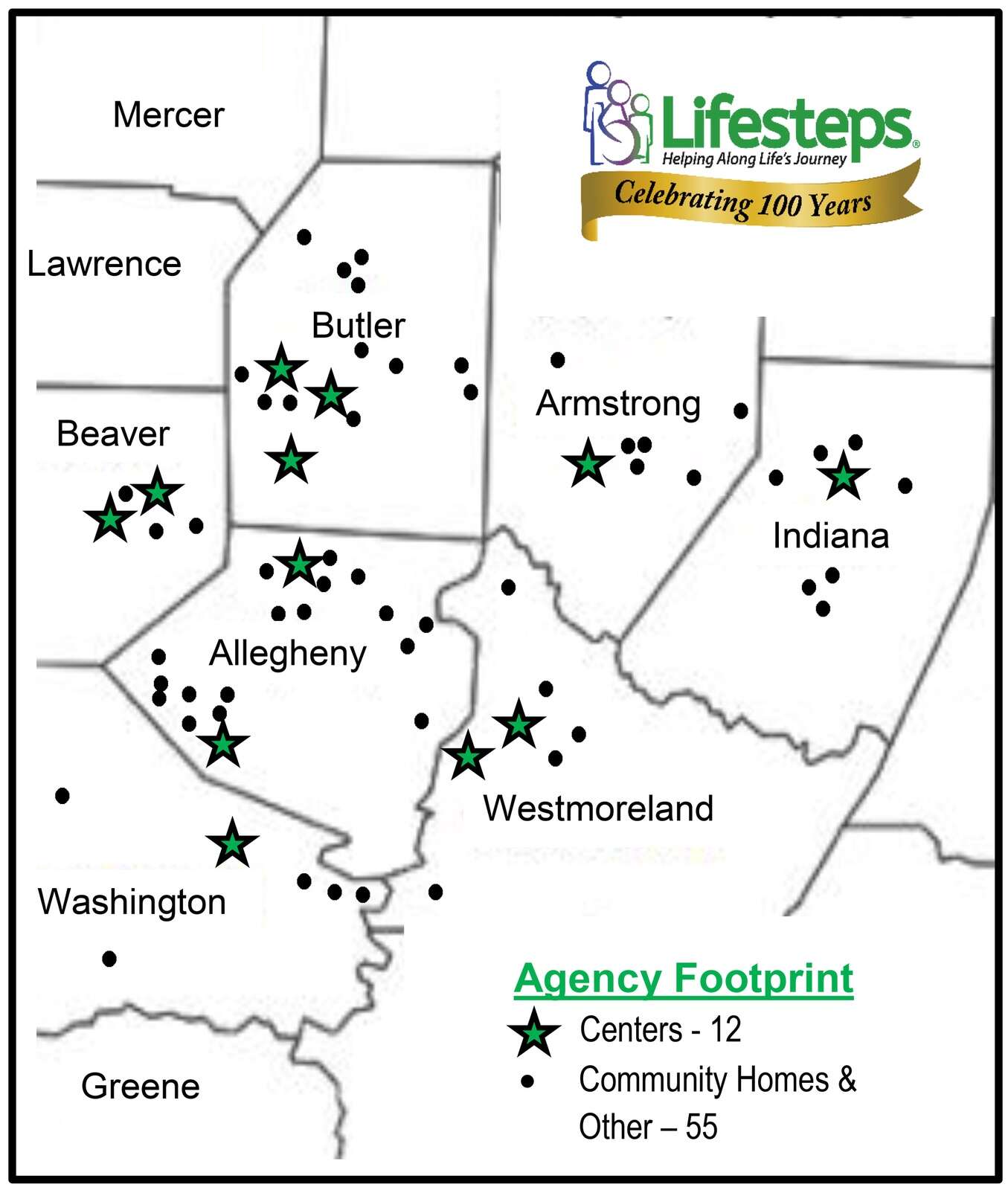 Map of Lifestep locations