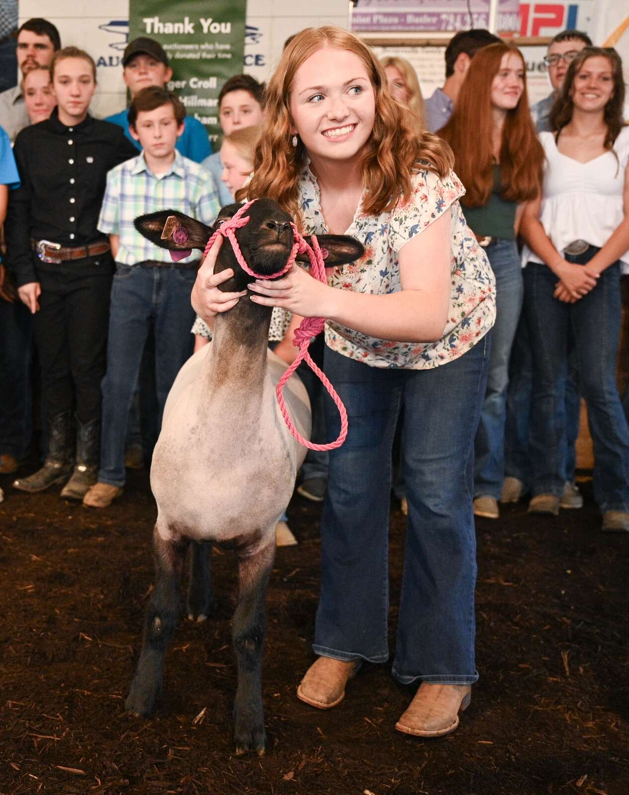 Youths show their animals at the Junior Livestock Auction at the Butler Farm Show