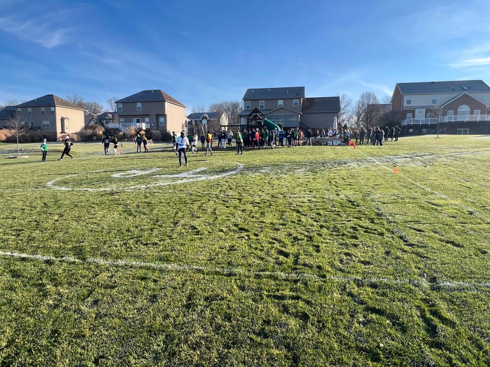 People take part in the 2022 Turkey Bowl