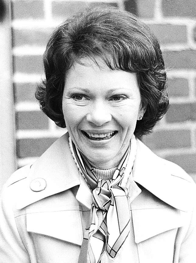 Rosalyn Carter smiles during a visit to the Butler area on Nov. 26, 1976