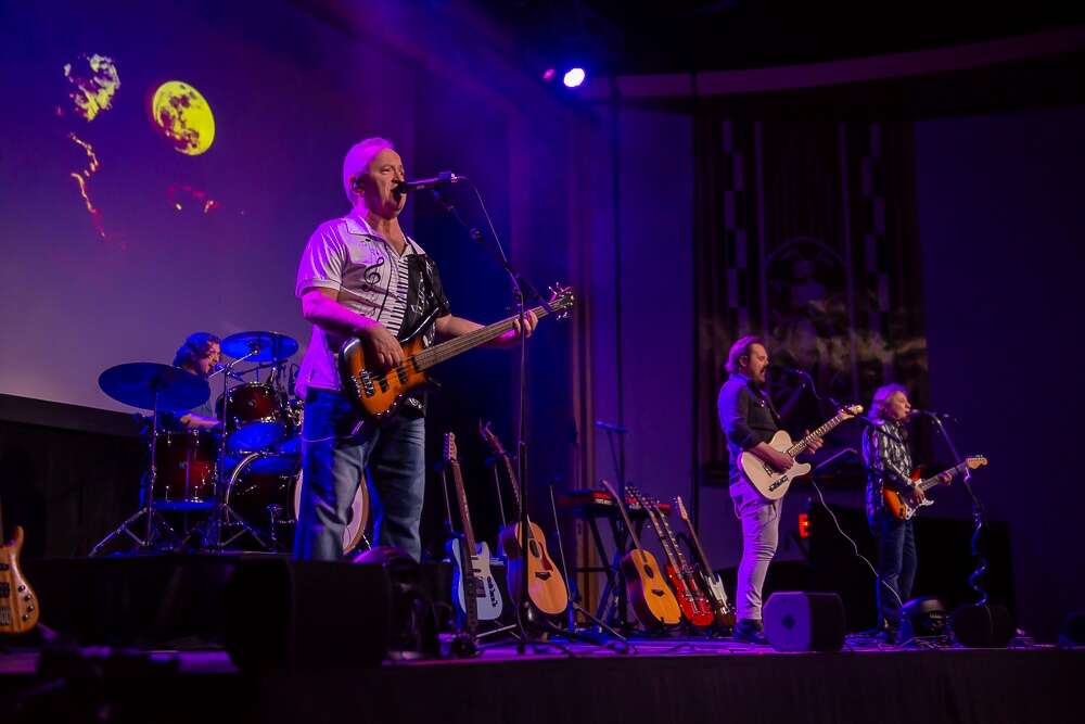 Hotel California, an Eagles tribute band, plays to the crowd at a private event